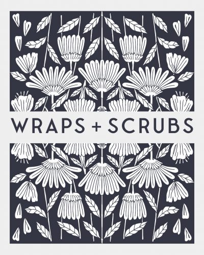 wraps & scrubs sign